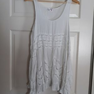 Free People lace & voile slip